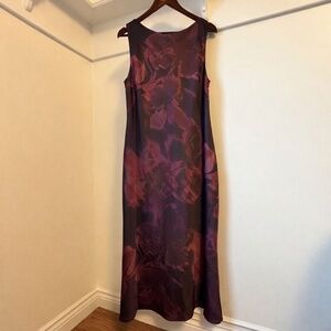 Dynamite Burgundy Floral Silky Slip Midi Dress NWT Size L